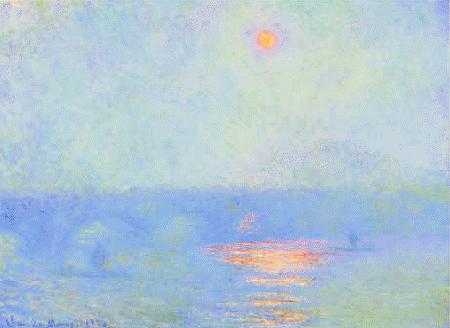 Claude Monet Waterloo Bridge, Effect of Sunlight in the Fog oil painting picture